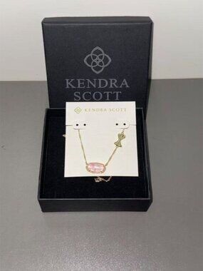 Kendra Scott Gold and Pink Necklace